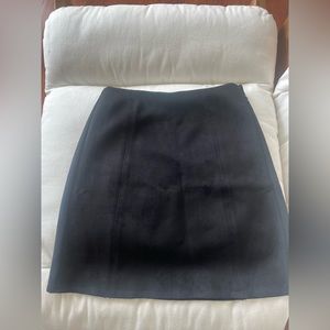 Babaton Suede Skirt, 2, Black